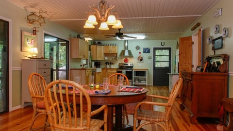 Looking back to kitchen from living room.