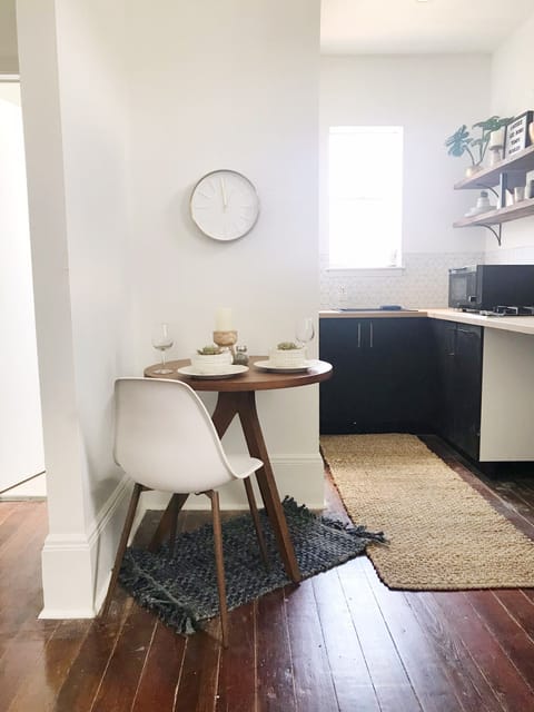Dining nook for two. 