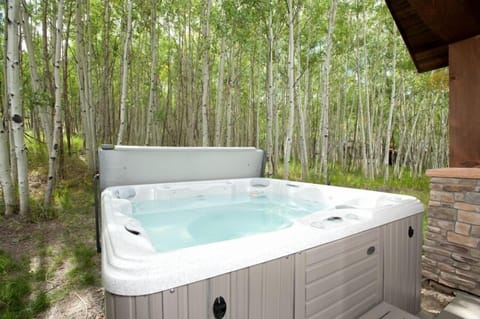 Exterior hot tub.