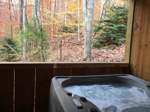 Hot Tub looking into the Pisgah National Forest!