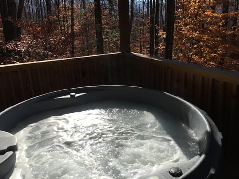 Hot tub with a great view and privacy!