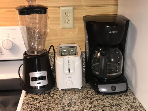 Blender, Toaster, and Coffee Maker