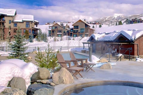 Unwind in the hot tub after a day on the slopes.