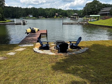 Enjoy the evenings by the water at the firepit.