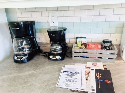 Traditional coffee maker/tea kettle (variety of teas, coffees &creamer included)