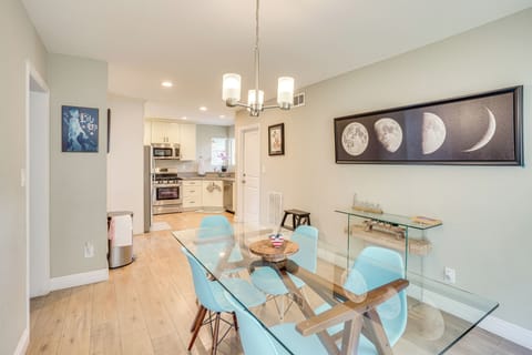 Dining Area & Kitchen | Open Floor Plan | Updated Furnishings