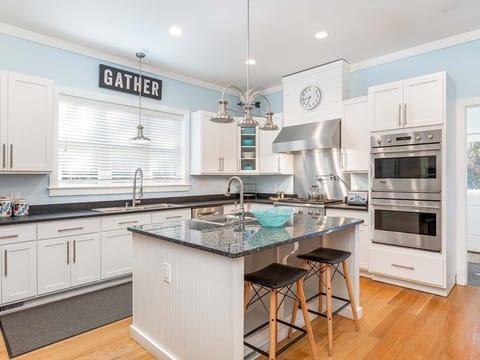 Large Kitchen Island with Prep sink and seating