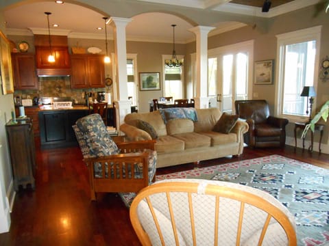 den, kitchen, dining, main level