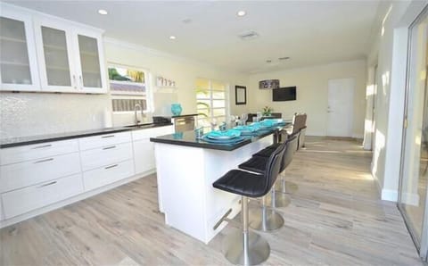 Breathtaking (Fully Equipped) Open Kitchen Offers Counter + Breakfast Table Dining, LED High Def TV & Direct Pool Lounge Access...