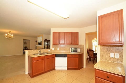 well-equipped kitchen -- granite