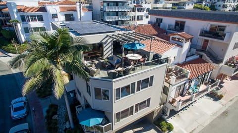 Th penthouse deck is big enough for your entire party to take in the sun .
