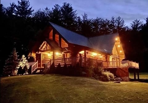 Massive logs are the beauty of this Adirondack Great Camp .The Black Bear Lodge 