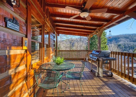 Entry to 1st Floor - 
Weber Gas Grill and Outdoor Seating to view the Mountains