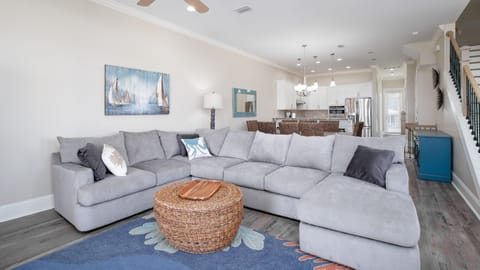 Living Room - Kick back after a long beach day on these comfy sofas!