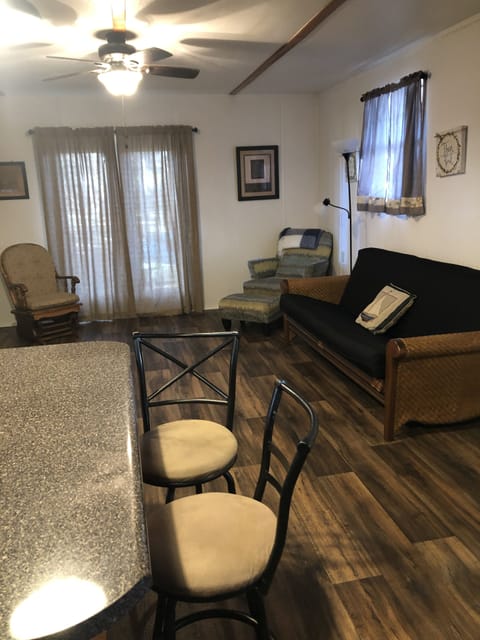 Roomy seating and tv area.