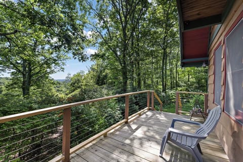 A layered view from the porch.