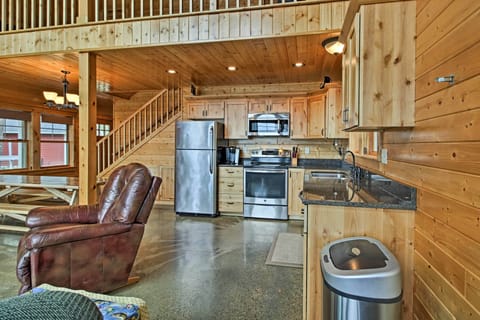 You'll love the rustic wood paneling!