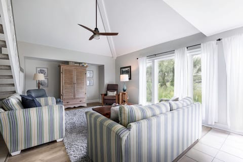 Relax with a good book or in conversation with your guests.