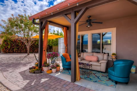 Back porch seating area