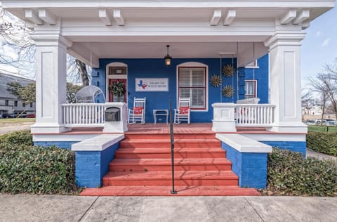 Enjoy sitting on the front porch with views of downtown waco.