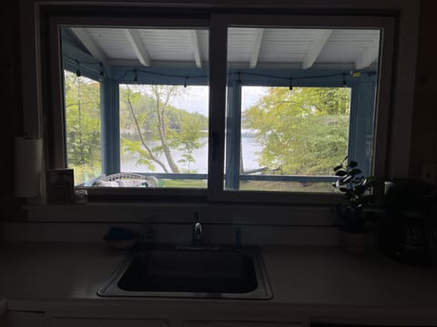 View off the lake from the kitchen window 