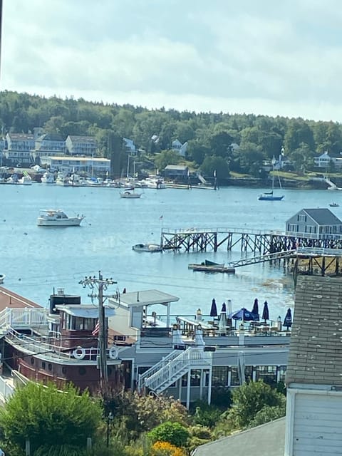 We are the drive way directly across from the Tugboat Inn