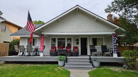 Enjoy the new 10' X 36' porch with dining, seating for 14, a firepit and a view!