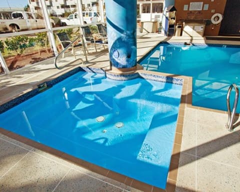 Sun in the Hot tub and indoor pool year round