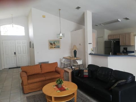 Living room and kitchen