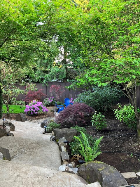 Walkway to backyard and guest suite entrance.