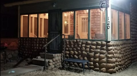 Relaxing porch with 43” smart TV