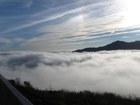 View from the balcony above the clouds!