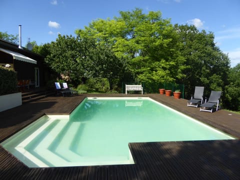 Relax in and around the private lagoon pool