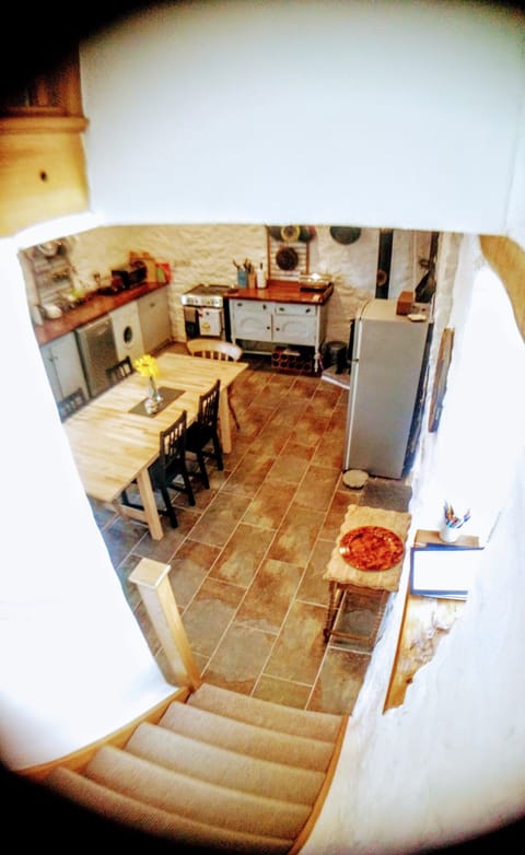 View of the kitchen diner from the stairs
