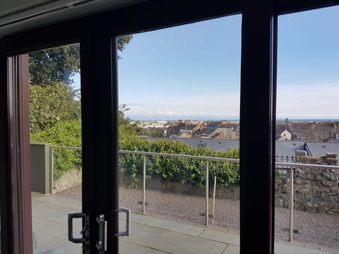 View from open plan living area