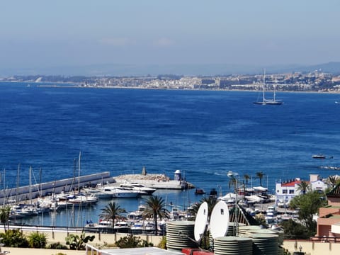 view of the marina and puerto banus from the balcony