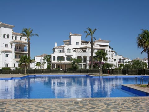 One of the many pools on the resorts 