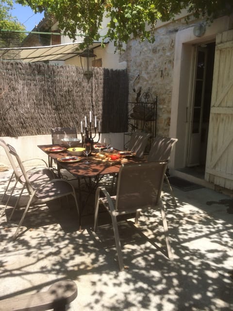 The lower terrace easily accessible from the kitchen - ideal for outdoor dining