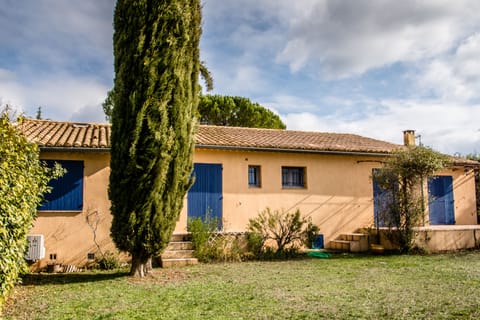 view of villa from the rear garden