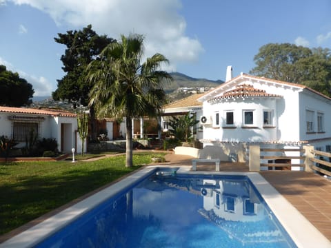 North view. You would rent the lower half of the villa on the right