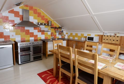 Upstairs kitchen and dining area (seating 6)