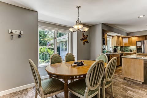 Kitchen with view to courtyard