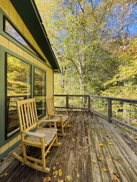 Our top deck next to our kitchen dining area