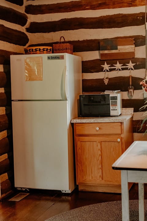 Full size refrigerator and microwave