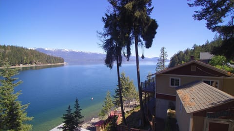 Drone view of house and Camp Bay.