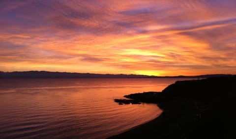 Stunning sunset across the road