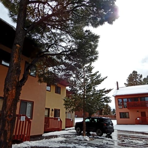 Space for 2 vehicles at the front door. Parking is free.