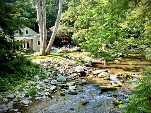 Waterfront cottage on Piney River is clean, bright, shining mountain water.