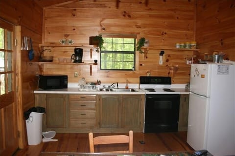 Open kitchen with all the  supplies needed for making a homecooked dinner.