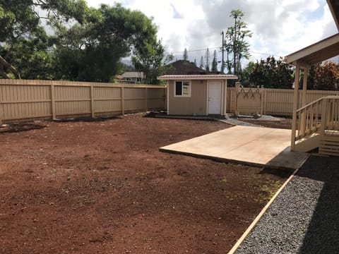 Backyard with Outdoor shower